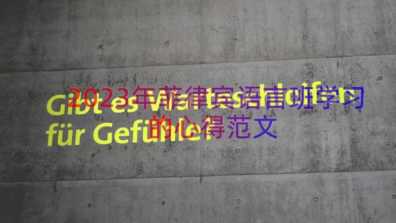 2023年菲律宾语言班学习的心得范文（16篇）