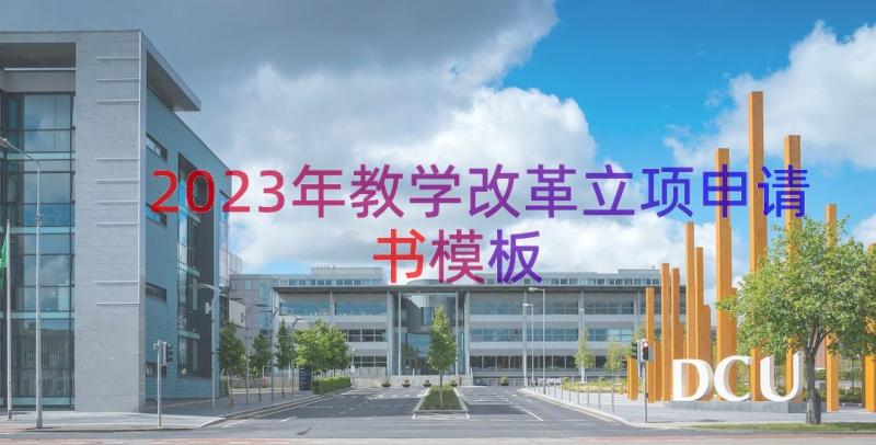 2023年教学改革立项申请书（模板14篇）