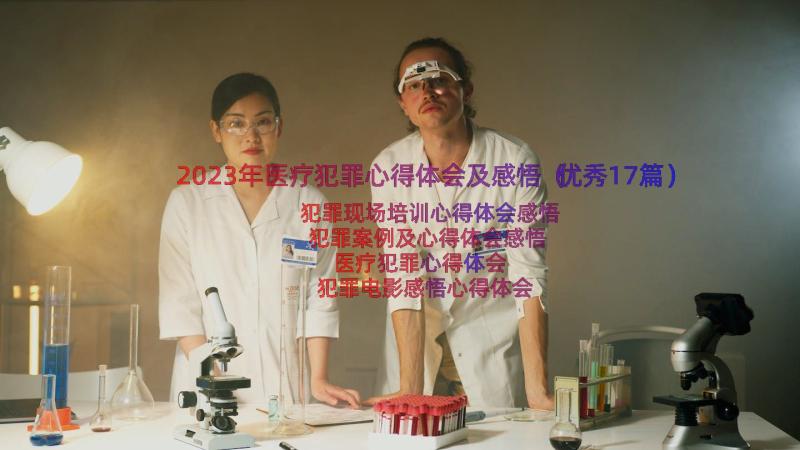 2023年医疗犯罪心得体会及感悟（优秀17篇）