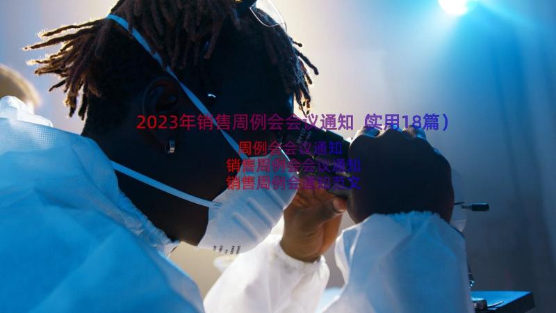 2023年销售周例会会议通知（实用18篇）