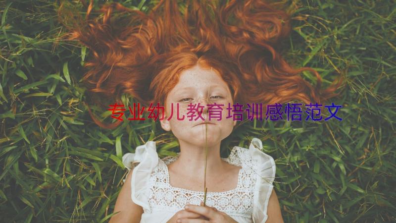 专业幼儿教育培训感悟范文（13篇）