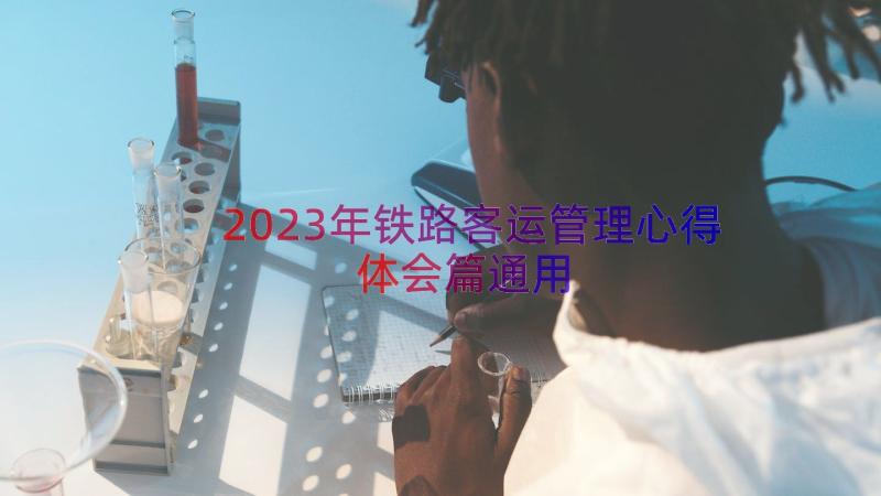 2023年铁路客运管理心得体会篇（通用17篇）
