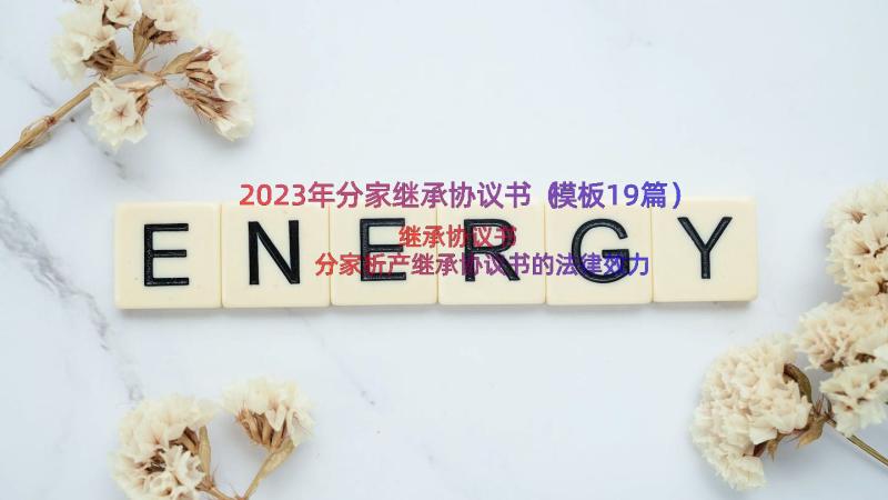 2023年分家继承协议书（模板19篇）