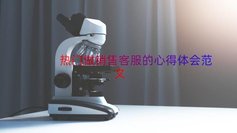 热门做销售客服的心得体会范文（12篇）