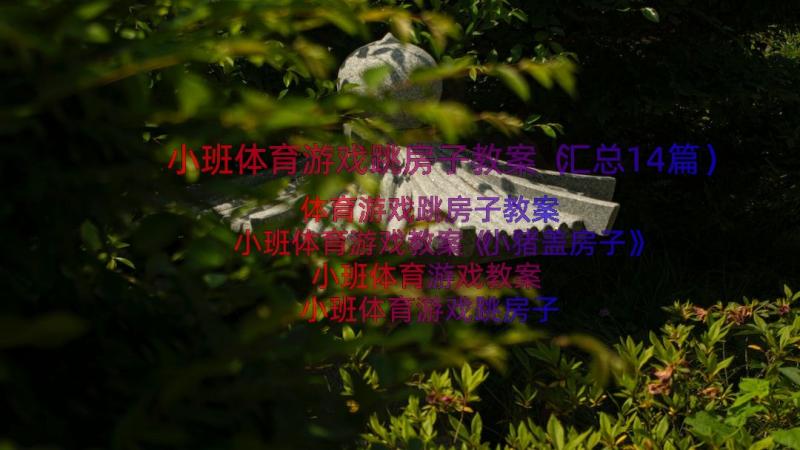 小班体育游戏跳房子教案（汇总14篇）