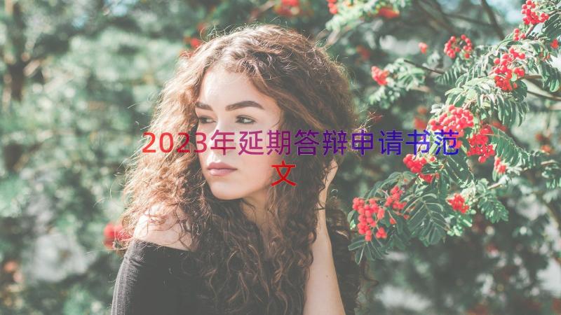 2023年延期答辩申请书范文（18篇）