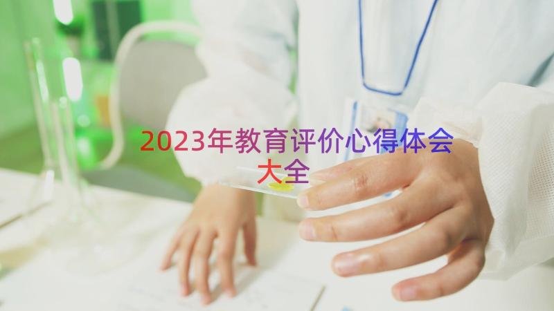 2023年教育评价心得体会大全（13篇）