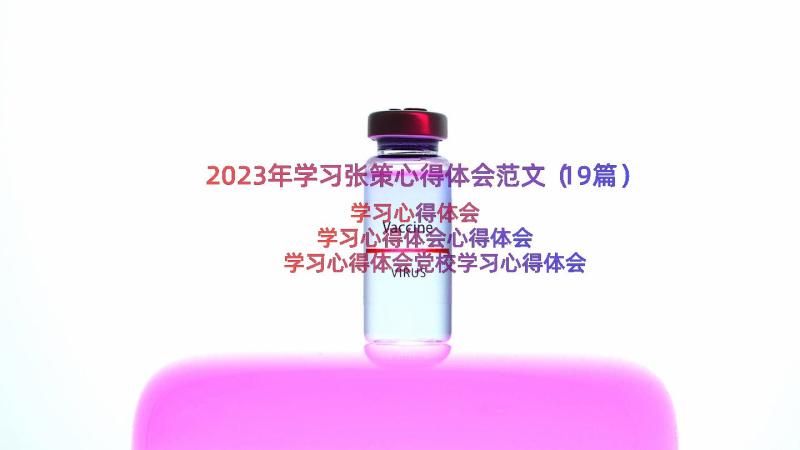 2023年学习张策心得体会范文（19篇）