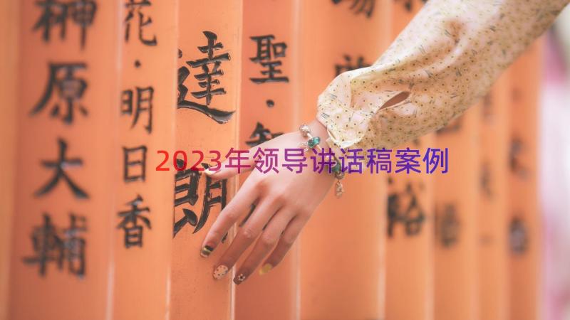 2023年领导讲话稿（案例14篇）