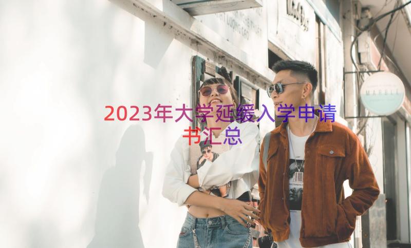 2023年大学延缓入学申请书（汇总13篇）