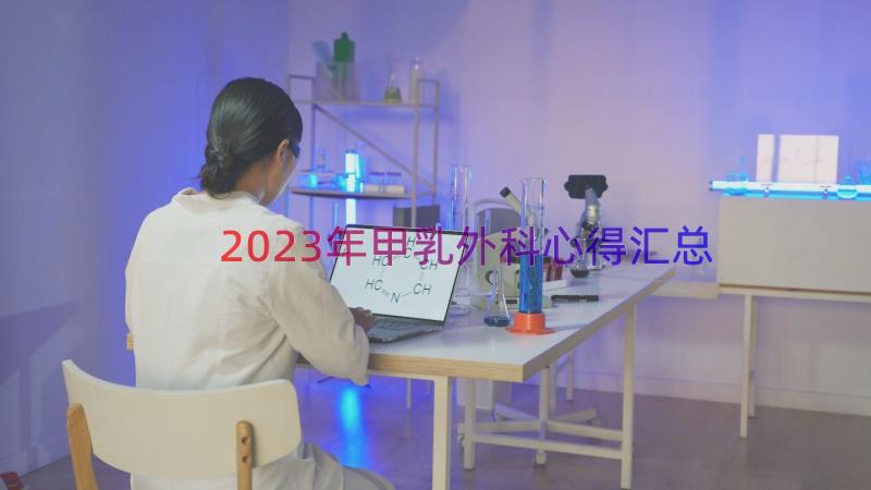 2023年甲乳外科心得（汇总15篇）