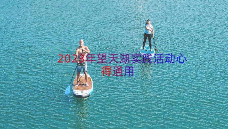 2023年望天湖实践活动心得（通用13篇）