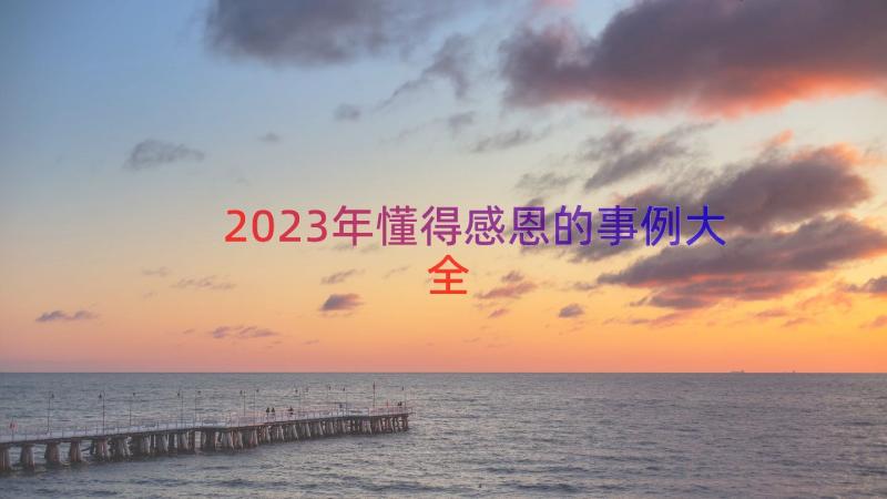 2023年懂得感恩的事例大全