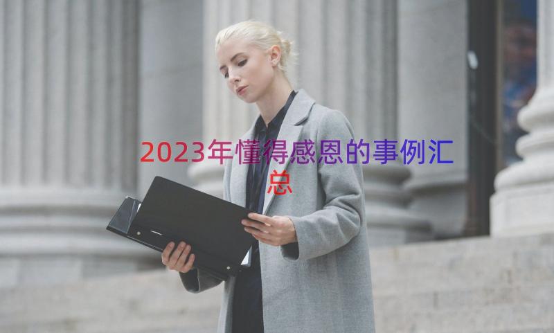 2023年懂得感恩的事例（汇总14篇）