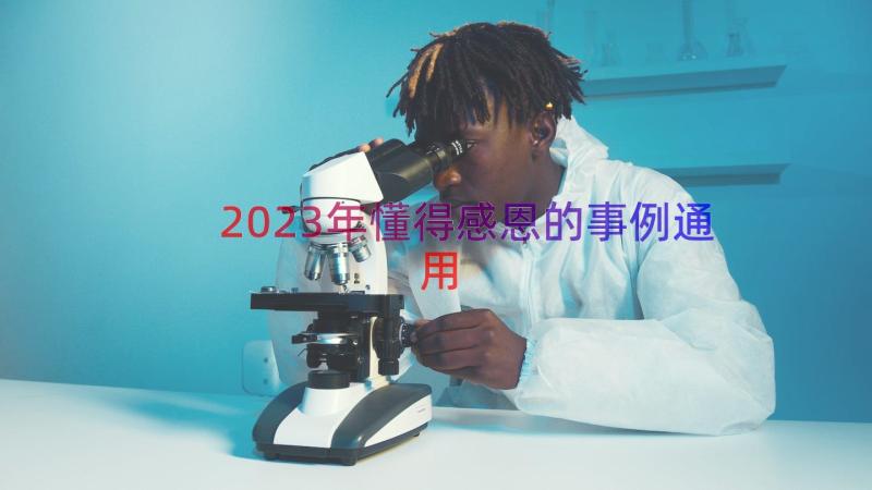 2023年懂得感恩的事例（通用21篇）