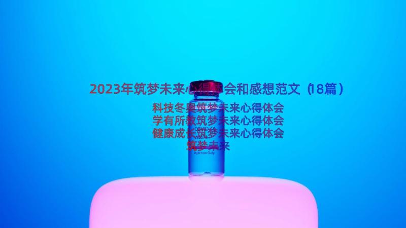 2023年筑梦未来心得体会和感想范文（18篇）