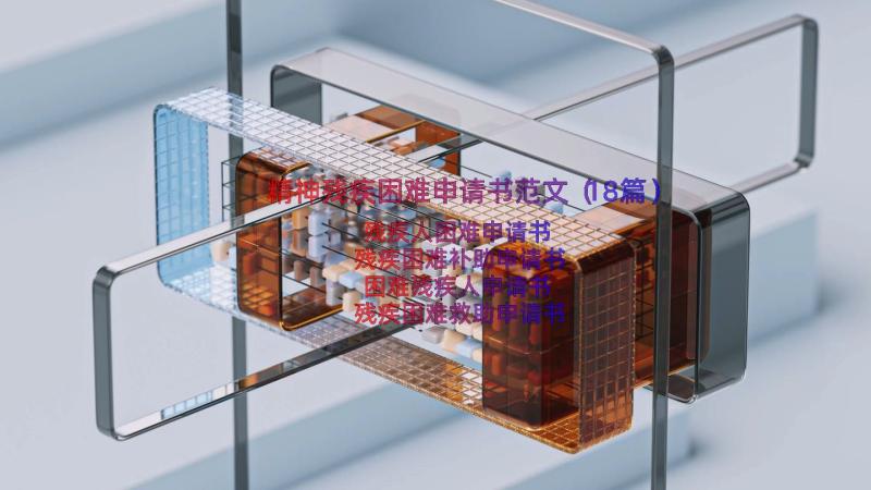 精神残疾困难申请书范文（18篇）