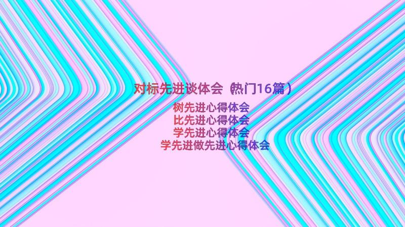 对标先进谈体会（热门16篇）