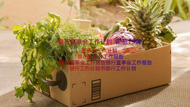 银行董事会工作计划（汇总15篇）