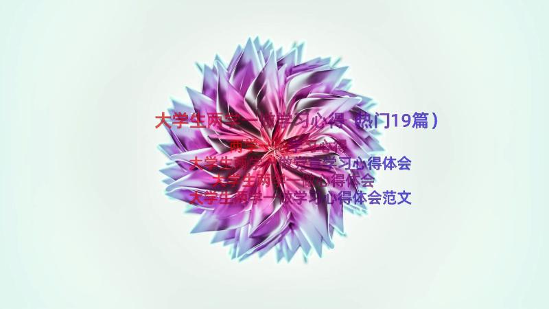 大学生两学一做学习心得（热门19篇）