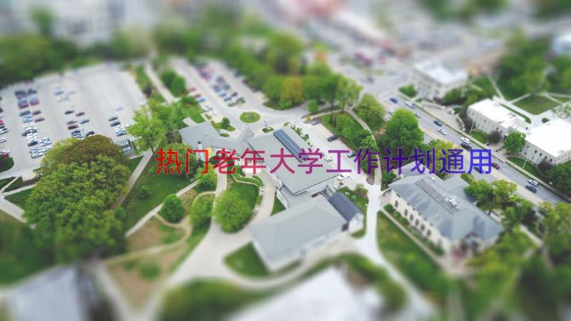 热门老年大学工作计划（通用16篇）