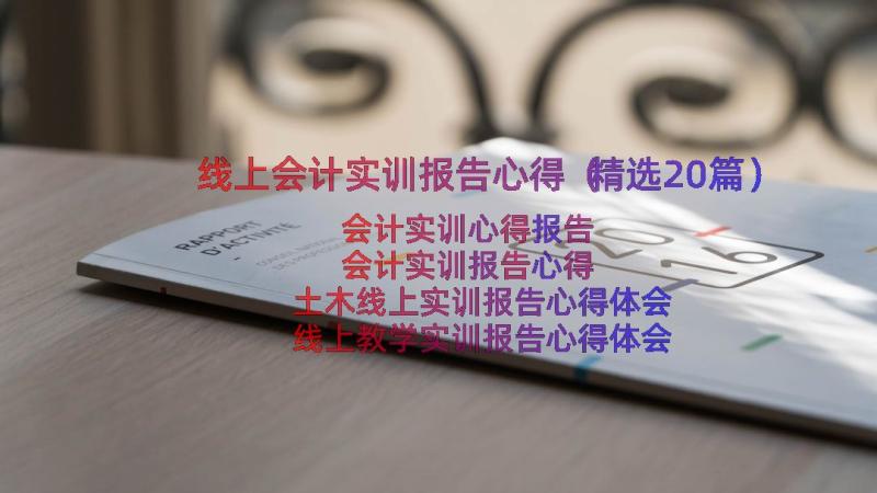 线上会计实训报告心得（精选20篇）