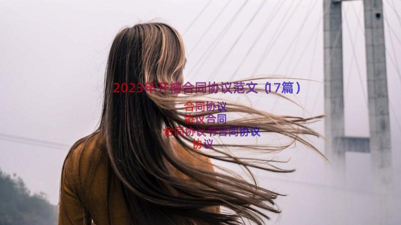 2023年开槽合同协议范文（17篇）