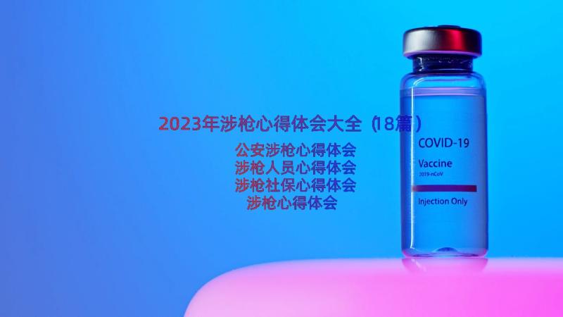 2023年涉枪心得体会大全（18篇）