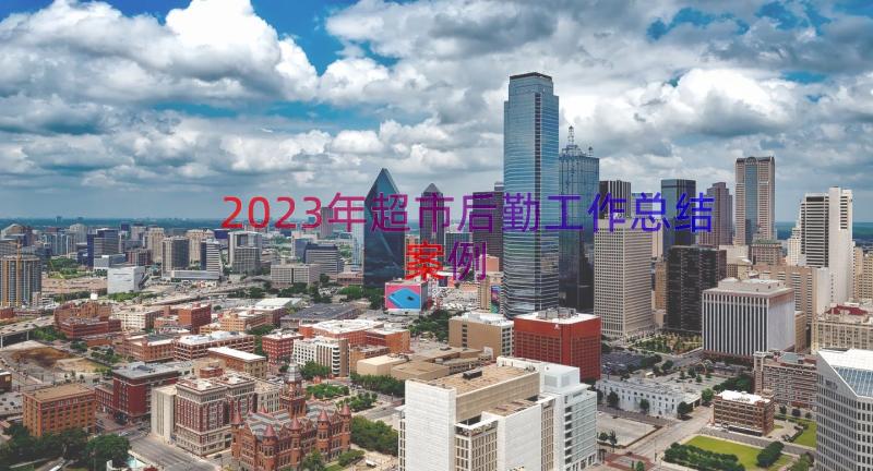 2023年超市后勤工作总结案例