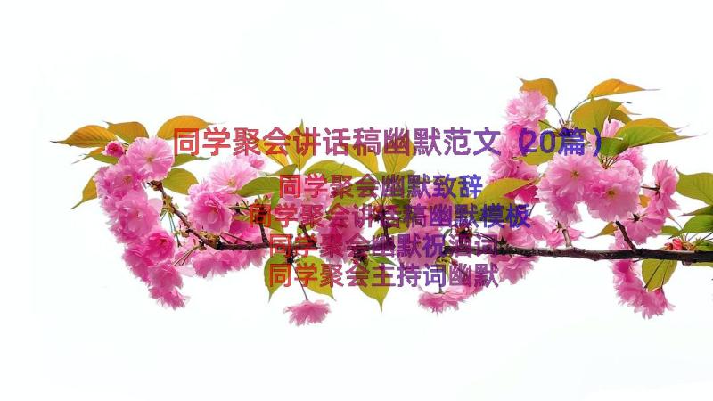 同学聚会讲话稿幽默范文（20篇）