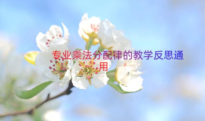 专业乘法分配律的教学反思（通用17篇）