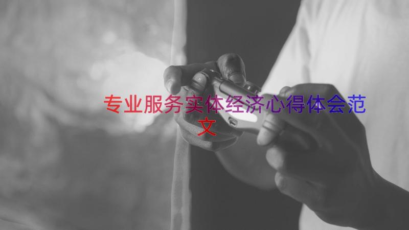 专业服务实体经济心得体会范文（17篇）