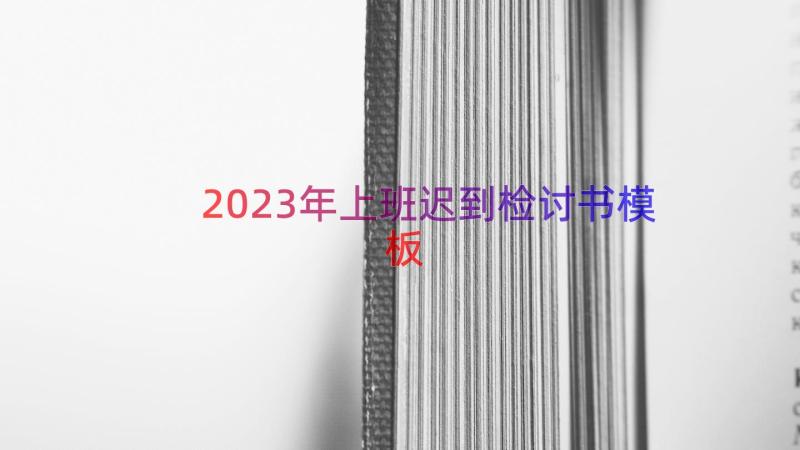 2023年上班迟到检讨书（模板15篇）