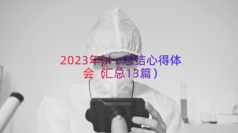 2023年plc总结心得体会（汇总13篇）