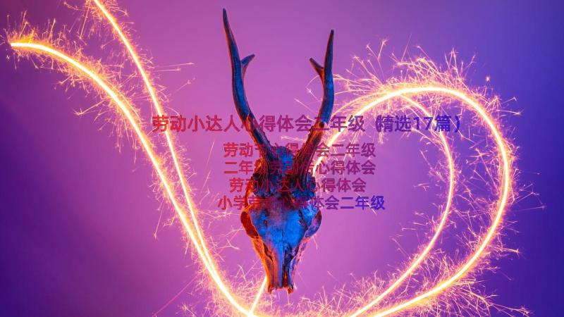 劳动小达人心得体会二年级（精选17篇）