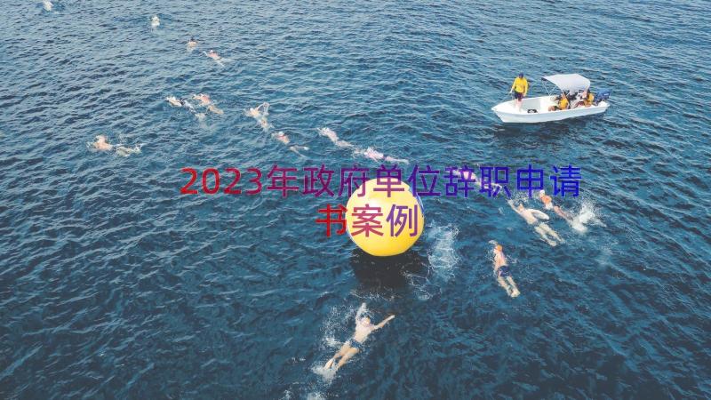 2023年政府单位辞职申请书（案例12篇）