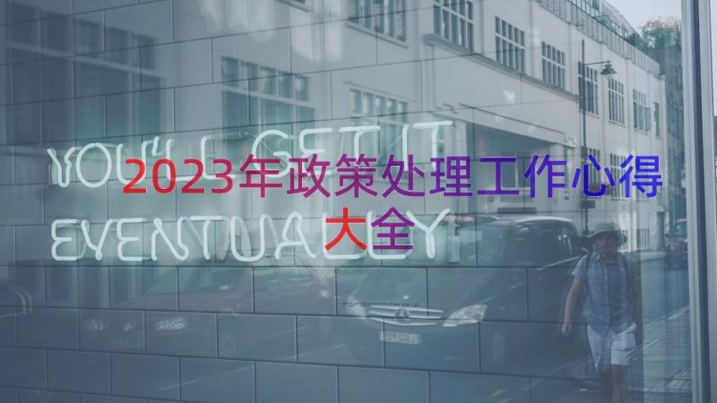 2023年政策处理工作心得大全（16篇）