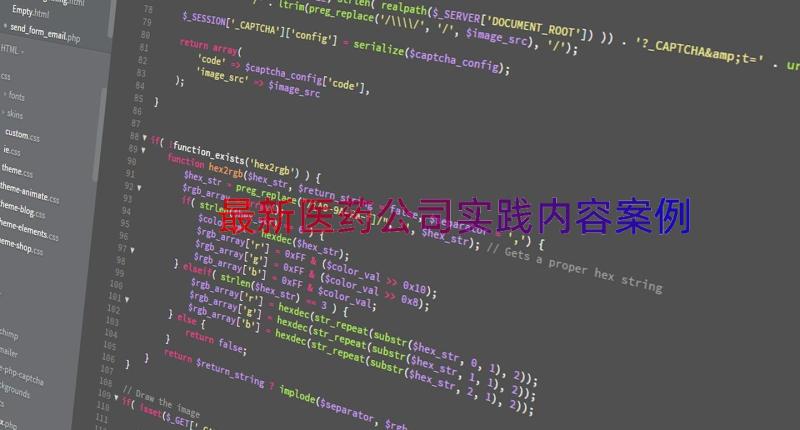 最新医药公司实践内容（案例13篇）