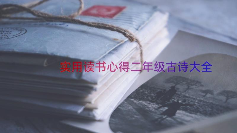 实用读书心得二年级古诗大全（17篇）