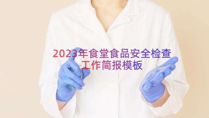 2023年食堂食品安全检查工作简报（模板16篇）