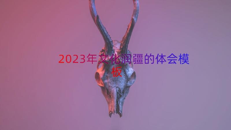 2023年文化润疆的体会（模板15篇）