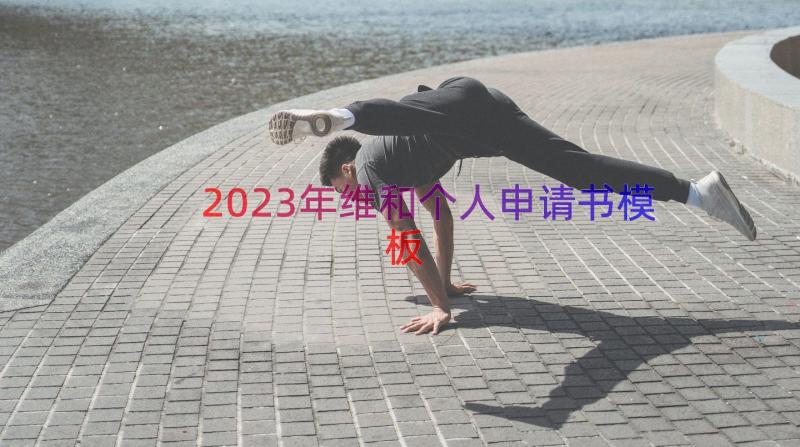 2023年维和个人申请书（模板13篇）