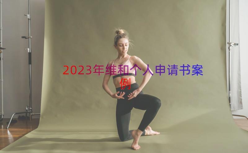 2023年维和个人申请书（案例14篇）