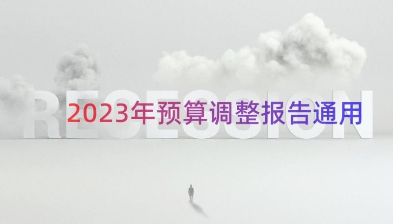 2023年预算调整报告（通用17篇）