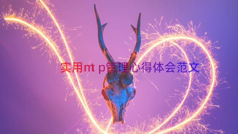 实用mtp管理心得体会范文（13篇）