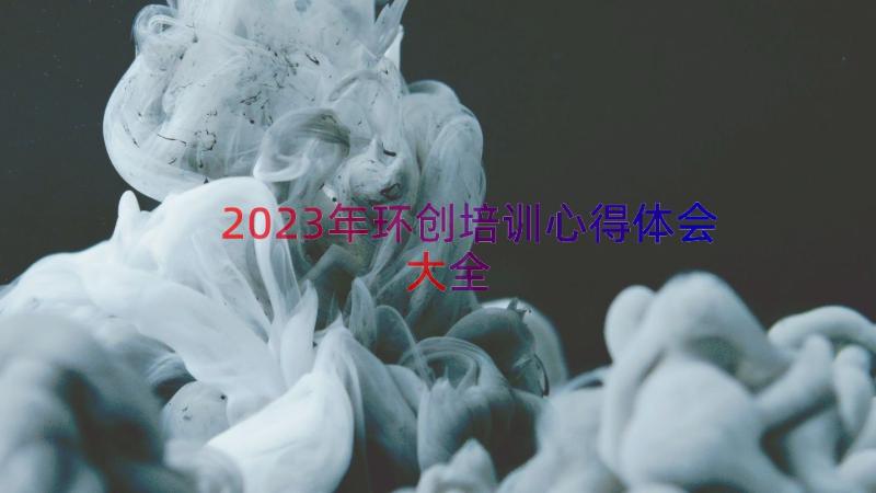 2023年环创培训心得体会大全（13篇）