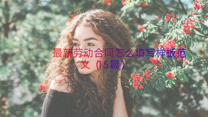 最新劳动合同怎么填写样板范文