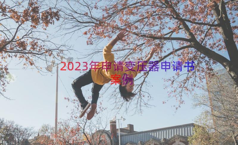 2023年申请变压器申请书（案例13篇）