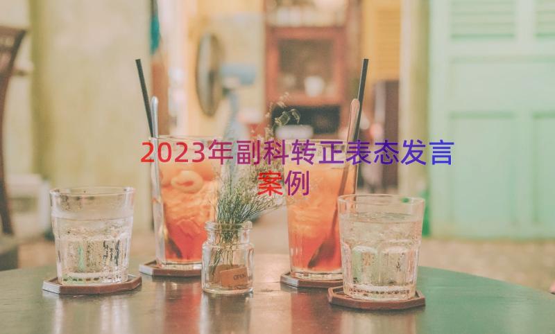 2023年副科转正表态发言（案例15篇）