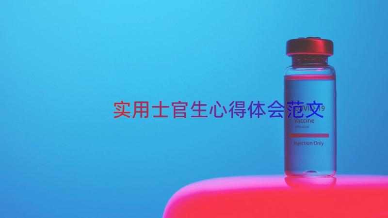 实用士官生心得体会范文（16篇）